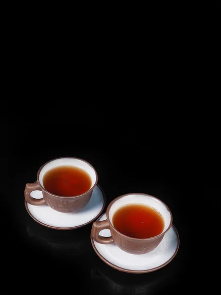 Clay, hand made set for the Chinese tea ceremony — Stock Photo, Image