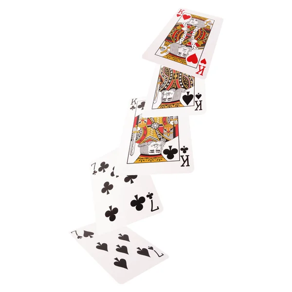 Fechem as cartas de jogar. Casa cheia — Fotografia de Stock