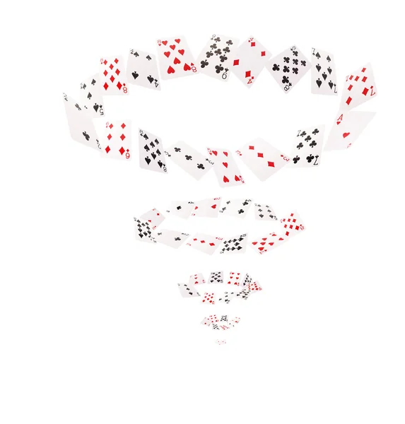 Game cards flying . Isolate on white background