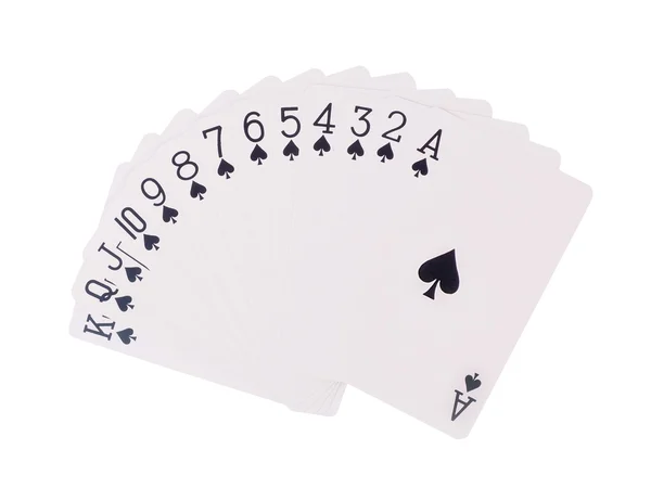 Beyaz arkaplanda izole edilmiş kart oynatılıyor — Stok fotoğraf