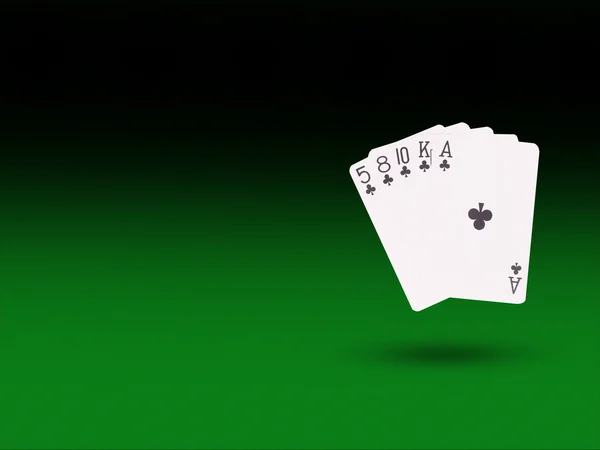 Iskambil poker masasında sifonu — Stok fotoğraf