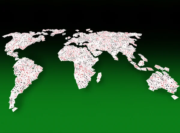 Гральні карти з концепцією земної кори — стокове фото
