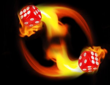 dairesel bir yangında zar. Casino kavramı