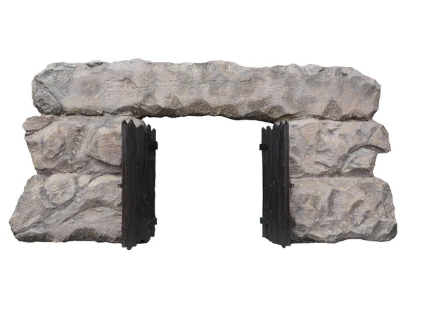 Stary neolitu Brama izolowana na białym tle — Zdjęcie stockowe