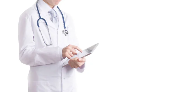 Γιατρός Που Χρησιμοποιεί Ψηφιακή Πλακέτα Υγεία Και Ιατρική Έννοια — Φωτογραφία Αρχείου