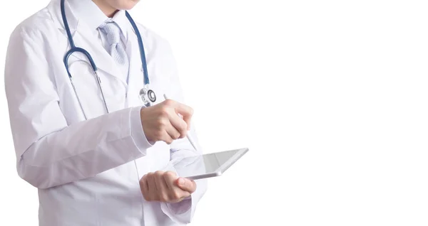 Doktor dijital tablet kullanıyor. Sağlık ve Tıp Konsepti.