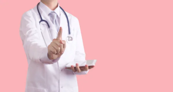 Γιατρός Που Χρησιμοποιεί Ψηφιακή Πλακέτα Υγεία Και Ιατρική Έννοια — Φωτογραφία Αρχείου