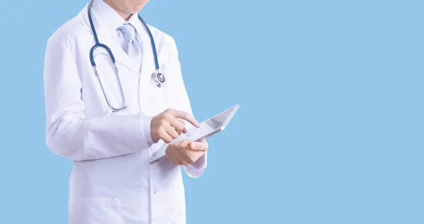 Arzt Mit Digitalem Tablet Gesundheits Und Medizinkonzept — Stockfoto