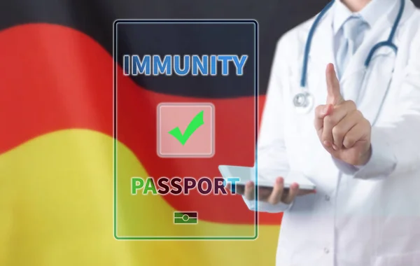 Pasaporte Inmunidad Digital Concept Control Covid — Foto de Stock