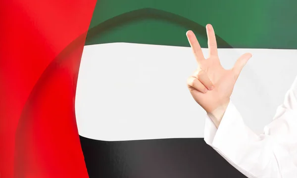 Uae National Day Fingers Sign Sheikh Mohammed Bin Rashid Uae — Stock Photo, Image