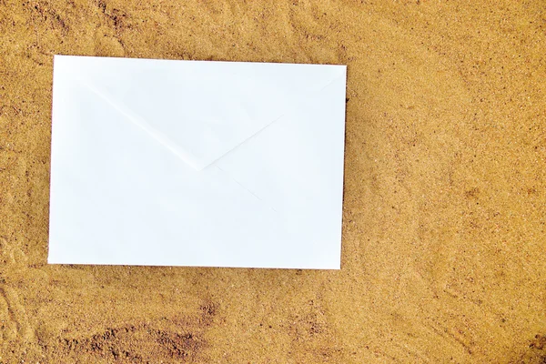 White paper on the beach — Stock Photo, Image