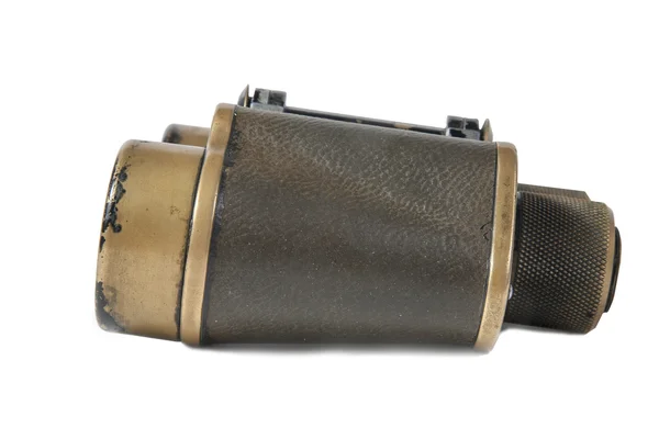 Old  binoculars on a white background — Stock Photo, Image