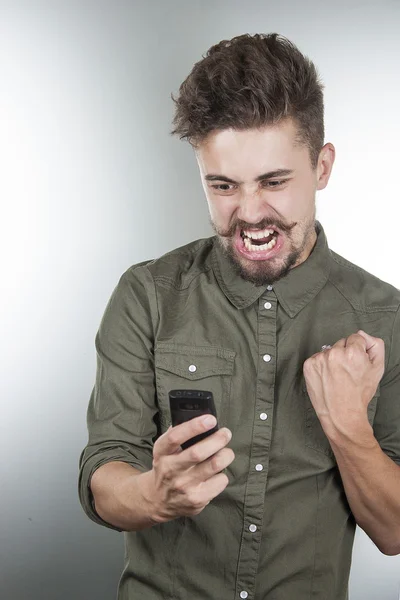 Angry young man — Stock Photo, Image