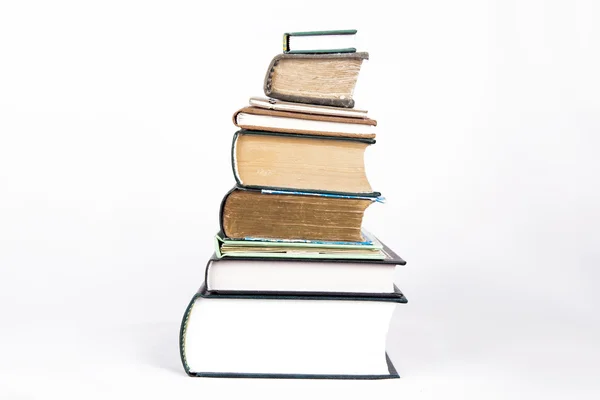 Stack of books on a white background — Stock Photo, Image