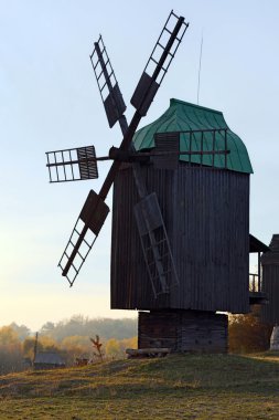 gün batımında forest yakınındaki ahşap fırıldak