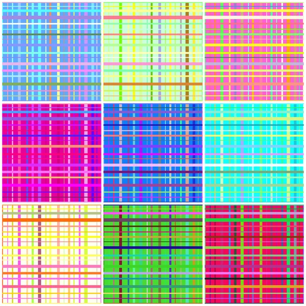  Dikişsiz desen İskoç kumaş hatırlattı. Dokuz illustr bir dizi