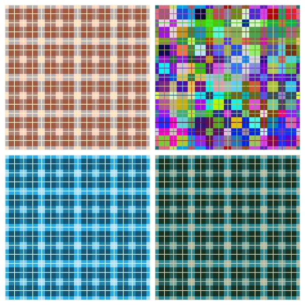  Dikişsiz desen İskoç kumaş hatırlattı. Dört illustr bir dizi