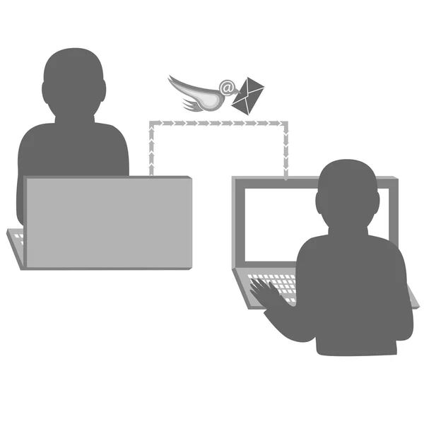 Internet.Vector illüstrasyon insanlar arasında iletişim
