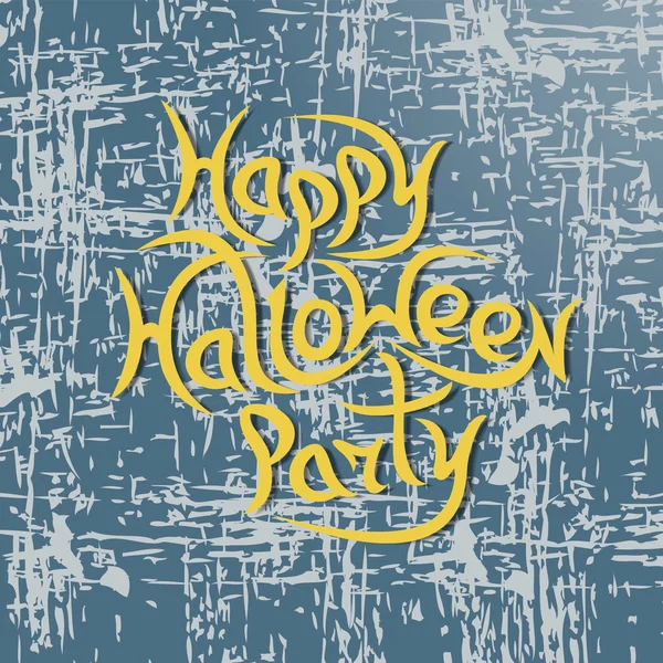 Botschaft glücklich halloween party auf grunge background.vector illust — Stockvektor