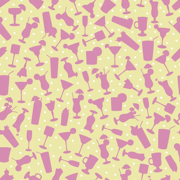 siluetleri kokteyller renkli Dikişsiz desen.