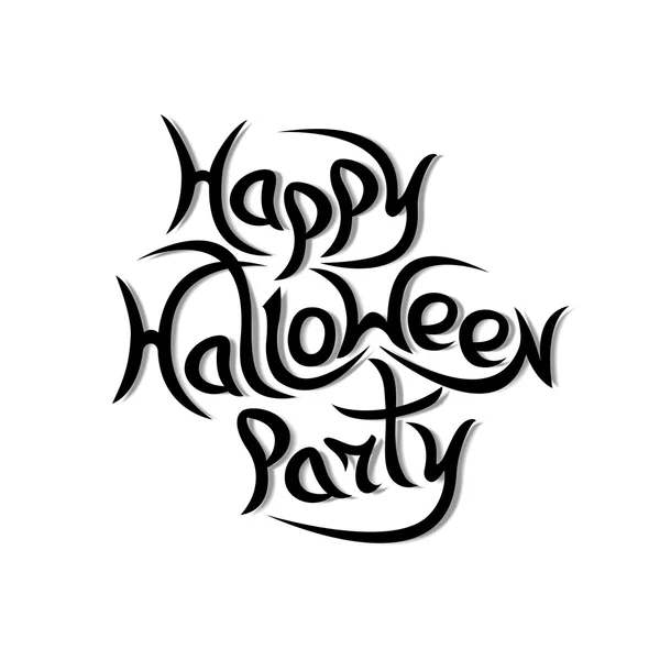 Nachricht glückliche Halloween-Party auf weißem Hintergrund. Vektor illustr — Stockvektor