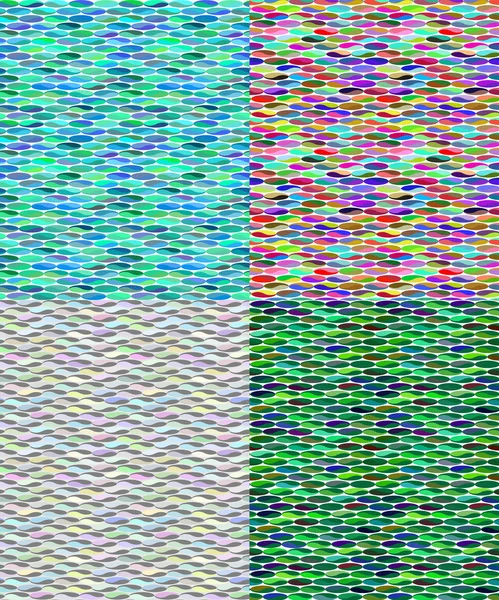 Ensemble de motifs sans couture avec différentes nuances de couleur — Image vectorielle