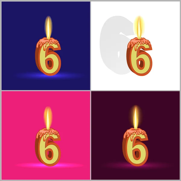 önemli bir olay üzerindeki sayılar şeklinde yanan bir muma