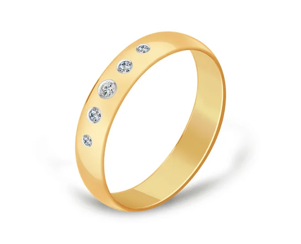 Obrączka ślubna z diamentem — Zdjęcie stockowe