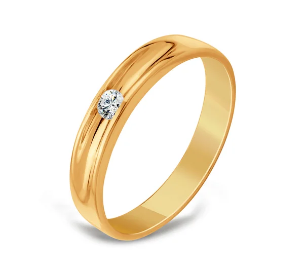 Anel de casamento com um diamante — Fotografia de Stock