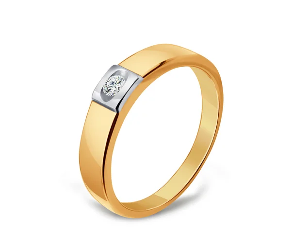 Snubní prsten s diamantem — Stock fotografie