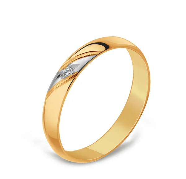 Snubní prsten s diamantem Stock Snímky