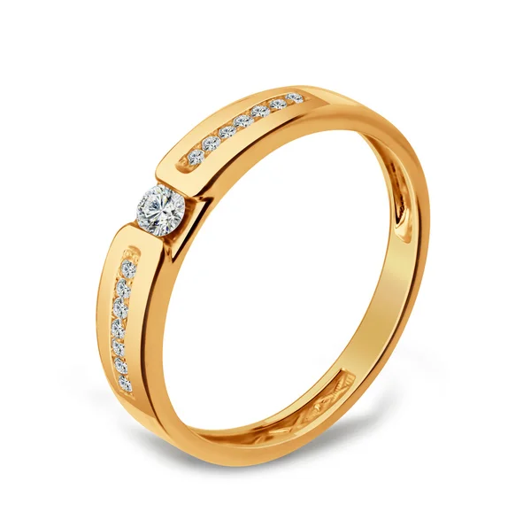 Snubní prsten s diamantem Stock Fotografie