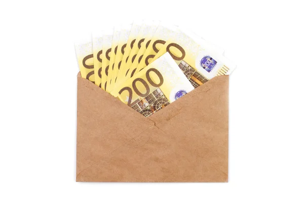 Money in envelope — Stock Photo, Image