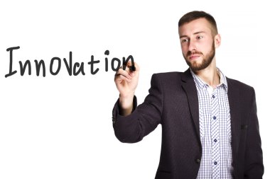 Beyaz bir arka plan üzerinde iş portre