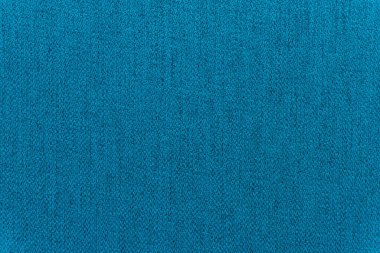 Mavi keten branda. Gök mavisi kumaş iplik dokusunun arka planı. Doğal dokusu olan kumaş. Geniş, pürüzsüz doku, kapat.