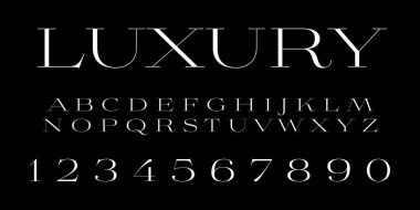 Lüks Yazı Tipi Vektör Harflendirme Etiketi ve Tişört Tasarımı