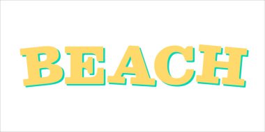 Plaj Harf Vektörü Yaz Tipografisi Tişört ve Etiket Tasarımı