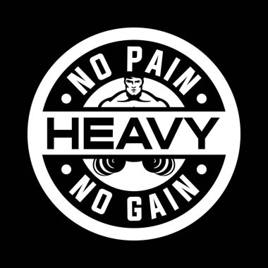 Acı Yok Spor Salonu Tişörtü Tasarımı Motivasyonal Fitness Typography Vector Illustration