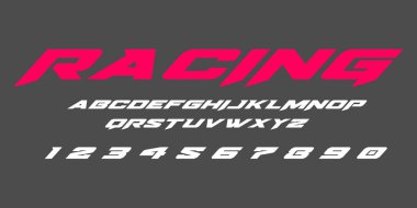 Harfli Vektör Etiketi Hızlı Spor Tipografisi Yazı Tipleri Tasarımı