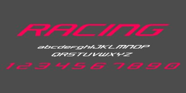 Yarış Harfi Yazı Tipi Tasarımı Hızı Tipografisi T-Shirt ve Etiketler için Grafik ResimleriName