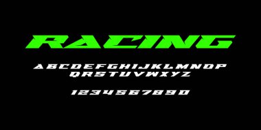 Yarış Harfi Yazı Tipi Tasarımı Hızı Tipografisi T-Shirt ve Etiketler için Grafik ResimleriName