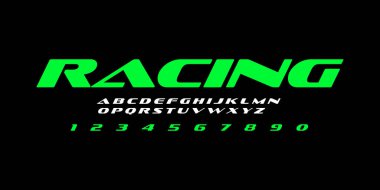 Yarış Harfi Yazı Tipi Tasarımı Hızı Tipografisi T-Shirt ve Etiketler için Grafik ResimleriName