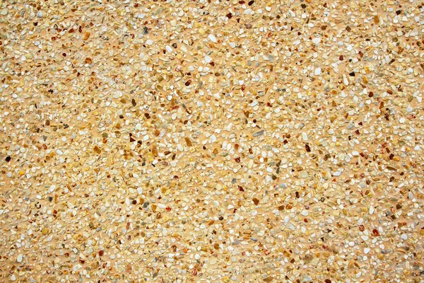 Brown Yellow Gravel Pattern Concrete Wall Background Surface Material Mineral — Stock Photo, Image