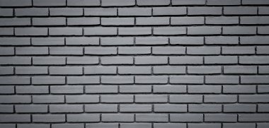 Gri ya da gri tuğla duvar arkaplanı. Grunge çimento boyalı duvar kağıdı. Dış ve Retro, Çatı katı ya da Vintage 'ı siyah ve beyaz tonda ya da tek renkli olarak engelle.