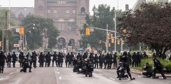 Zamieszki w pobliżu G20, 26 czerwca 2010 - Toronto, Kanada. — Zdjęcie stockowe