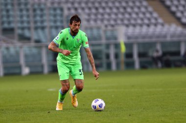 Torino, İtalya. 1 Kasım 2020. Ss Lazio 'dan Francesco Acerbi Torino Fc ve Ss Lazio arasındaki A serisi maçında.