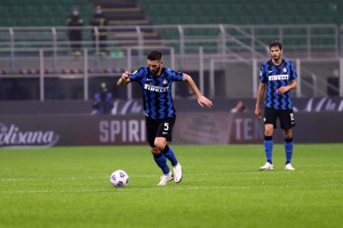 Torino, İtalya. 31 Kasım 2020. FC Internazionale 'den Roberto Gagliardini FC Internazionale ve Parma Calcio arasındaki A serisi maçında.