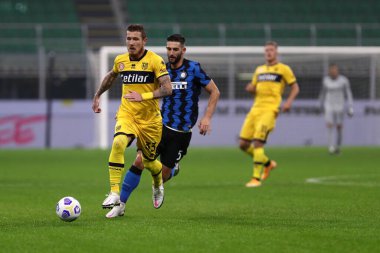 Torino, İtalya. 31 Kasım 2020. FC Internazionale ve Parma Calcio arasındaki Serie A maçı sırasında Parma Calcio 'dan Juraj Kucka.
