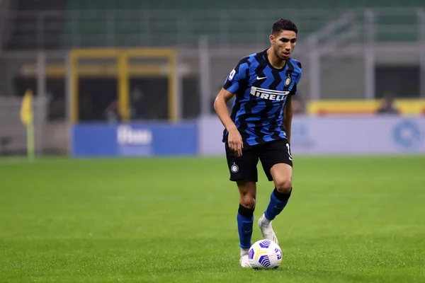 Torino Talya Kasım 2020 Internazionale Den Achraf Hakimi Internazionale Ile — Stok fotoğraf