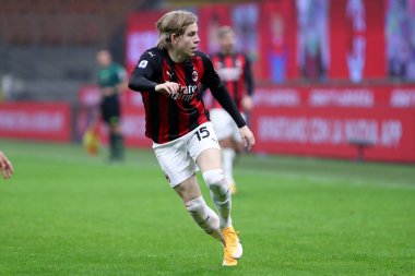 Milano, İtalya. 08 Kasım 2020. Ac Milan 'dan Jens Petter Hauge Ac Milan ve Hellas Verona arasında oynanan Serie A karşılaşmasında.  